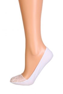 CUORI white footies with a lace edge | Sokisahtel