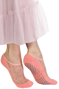 Розовые хлопковые носки с нескользящей подошвой DANNA | Sokisahtel