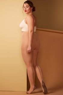 DIVA plus size beige tights | Sokisahtel