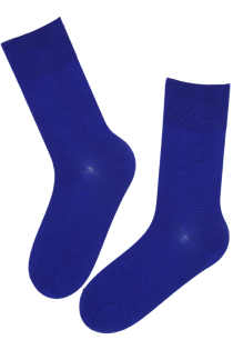 Тёплые носки насыщенного синего цвета из мериносовой шерсти для женщин DOORA | Sokisahtel
