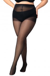 DOTS RIGHT 30DEN black tights with dots | Sokisahtel