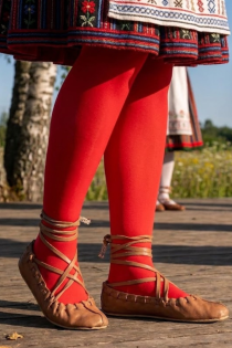 ECOCARE punased 3D 40DEN naiste sukkpüksid rahvariiete juurde | Sokisahtel