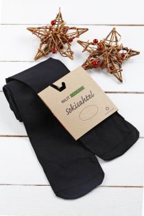 ECOCARE black 3D 70DEN recycled tights for kids | Sokisahtel