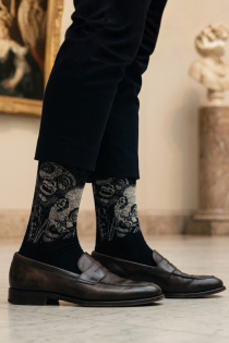 Хлопковые носки с художественным принтом Eduard Wiiralt ABSINDIJOOJAD | Sokisahtel