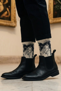 Xлопковые носки с художественным принтом Eduard Wiiralt VIRVE | Sokisahtel