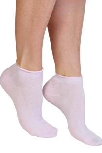 ELAINA light pink low-cut cotton socks | Sokisahtel