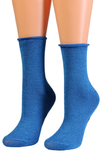 ELINA blue glittery socks | Sokisahtel