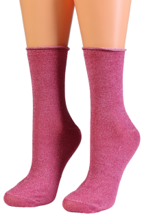 ELINA pink glittery socks | Sokisahtel