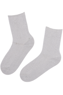 Мягкие тёплые носки светло-серого цвета с шерстью альпака ELIJAH | Sokisahtel
