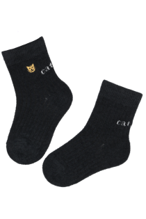 EMILY black soft socks for kids | Sokisahtel