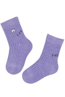 EMILY purple soft socks for kids | Sokisahtel