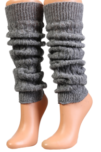 EMMIE grey wooly leg-warmers | Sokisahtel