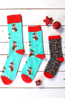 Подарочный набор из 3 пар ярких и уютных хлопковых носков для всей семьи ENJOY | Sokisahtel
