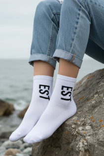 EST valged puuvillased sokid | Sokisahtel