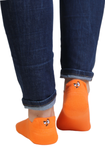 FACE orange low-cut cotton socks | Sokisahtel