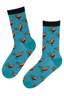 FARM cotton socks with roosters for men | Sokisahtel