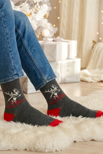 FERNANDO tumehallid meeste jõulusokid põhjapõtradega | Sokisahtel