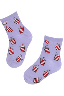 FOOD purple drink cotton socks for kids | Sokisahtel