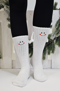 FROSTI white socks with magnetic hands | Sokisahtel