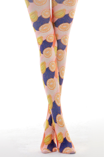 FRUITY tights with fruit print pattern | Sokisahtel