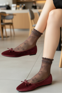 GALENA pruunid õhukesed sokid | Sokisahtel