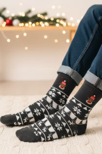 GERMO hallid jõulumustriga puuvillased sokid | Sokisahtel