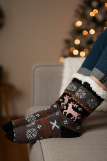GETTER dark grey warm Christmas socks | Sokisahtel