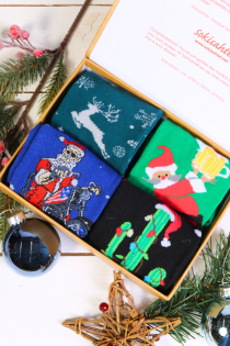 Подарочный набор из 4 пар праздничных носков FELIX | Sokisahtel