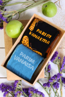 VANAVANEMATE PÄEVA kinkekarp 2 sokipaariga | Sokisahtel
