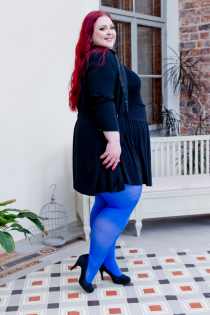 GLOW plus size 50 DEN sinised sukkpüksid
