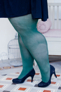 GLOW plus size 50 DEN rohelised sukkpüksid