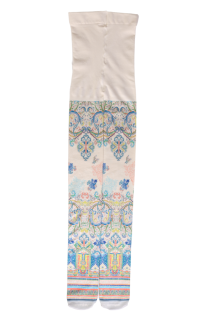 GRAZIA cream white tights with a pattern | Sokisahtel
