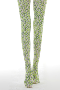 GREEN ONION pattern print tights | Sokisahtel