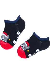 GUMMY dark blue socks with a dog for kids | Sokisahtel