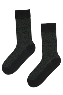 HANDSOME green patterned viscose socks for men | Sokisahtel