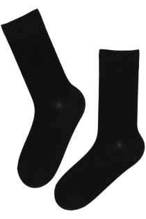 Тёплые мужские носки из мериносовой шерсти чёрного цвета HANS | Sokisahtel