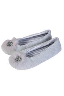 HEIDY gray slippers for women | Sokisahtel