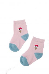 Носки хлопковые розового цвета для новорожденных HOLLYS | Sokisahtel