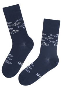 HR. RÄIM dark blue cotton socks for men | Sokisahtel