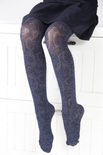 ILIA blue cotton tights for girls | Sokisahtel