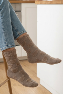 ISABELLE pruunid puuvillased sokid karudega | Sokisahtel