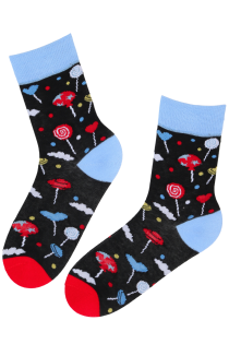 ISOLDE musta värvi pulgakommidega puuvillased sokid-36-40 | Sokisahtel