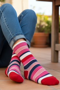 IVY pink striped socks | Sokisahtel