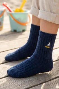 JEFF soft dark blue socks for little sea friends | Sokisahtel