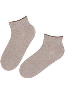 BRESCIA beige wool socks for women | Sokisahtel