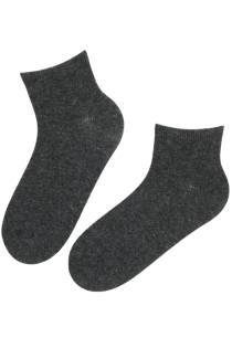 Тёплые укороченные носки из шерсти тёмно-серого цвета BRESCIA | Sokisahtel