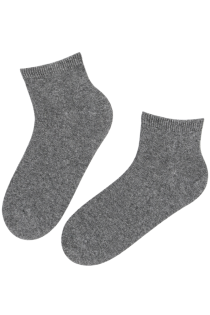 Тёплые укороченные носки из шерсти серого цвета BRESCIA | Sokisahtel