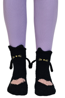 KAIRET black soft socks with magnetic paws | Sokisahtel