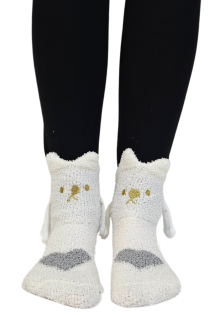 KAIRET white soft socks with magnetic paws | Sokisahtel