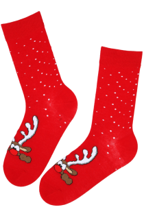 KAUR red cotton Christmas socks for men | Sokisahtel